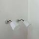 Pair of brass and opaline wall lights, France 1930