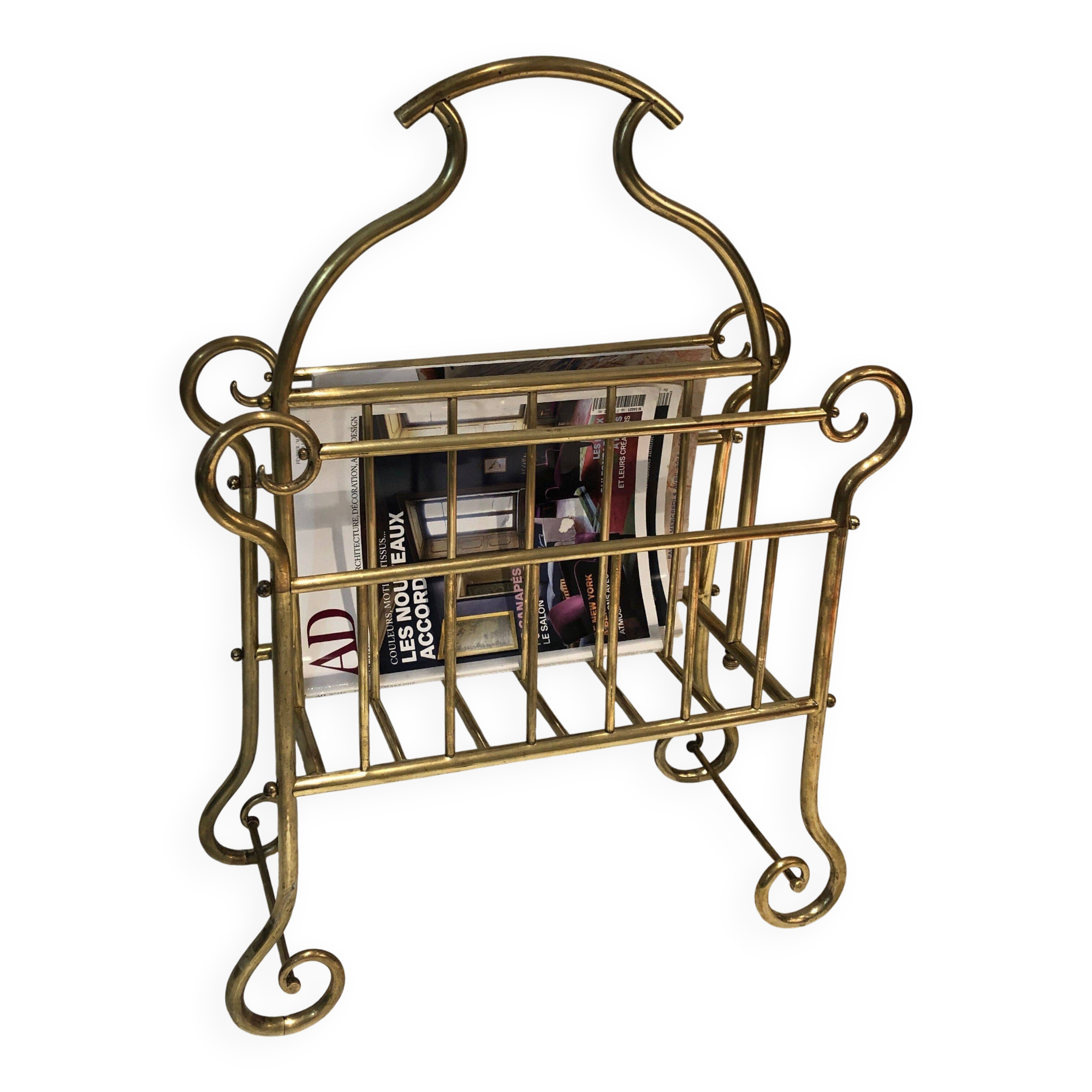 Brass magazine rack