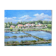HST painting "Landscape of salt marshes" Ile de Ré (?) signed 1993