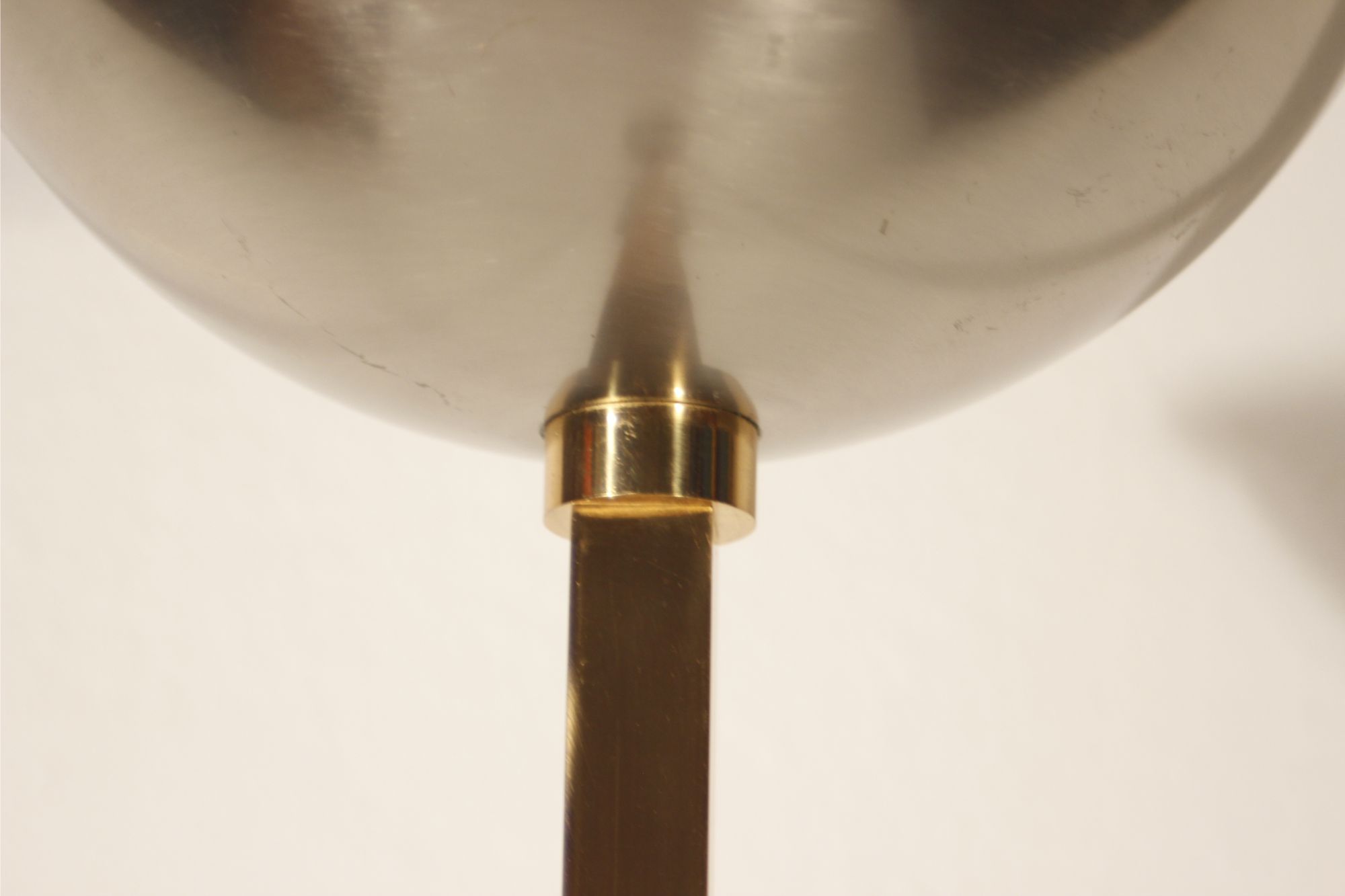 Chromium post-modernist lamppost - brass 1970s