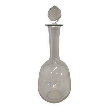 Carafe avec bouchon en verre ancienne