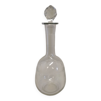 Carafe avec bouchon en verre ancienne