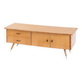 Vintage low sideboard / TV cabinet (former dressing table). France, 1960s