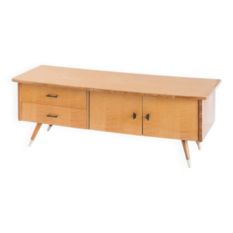 Vintage low sideboard / TV cabinet (former dressing table). France, 1960s