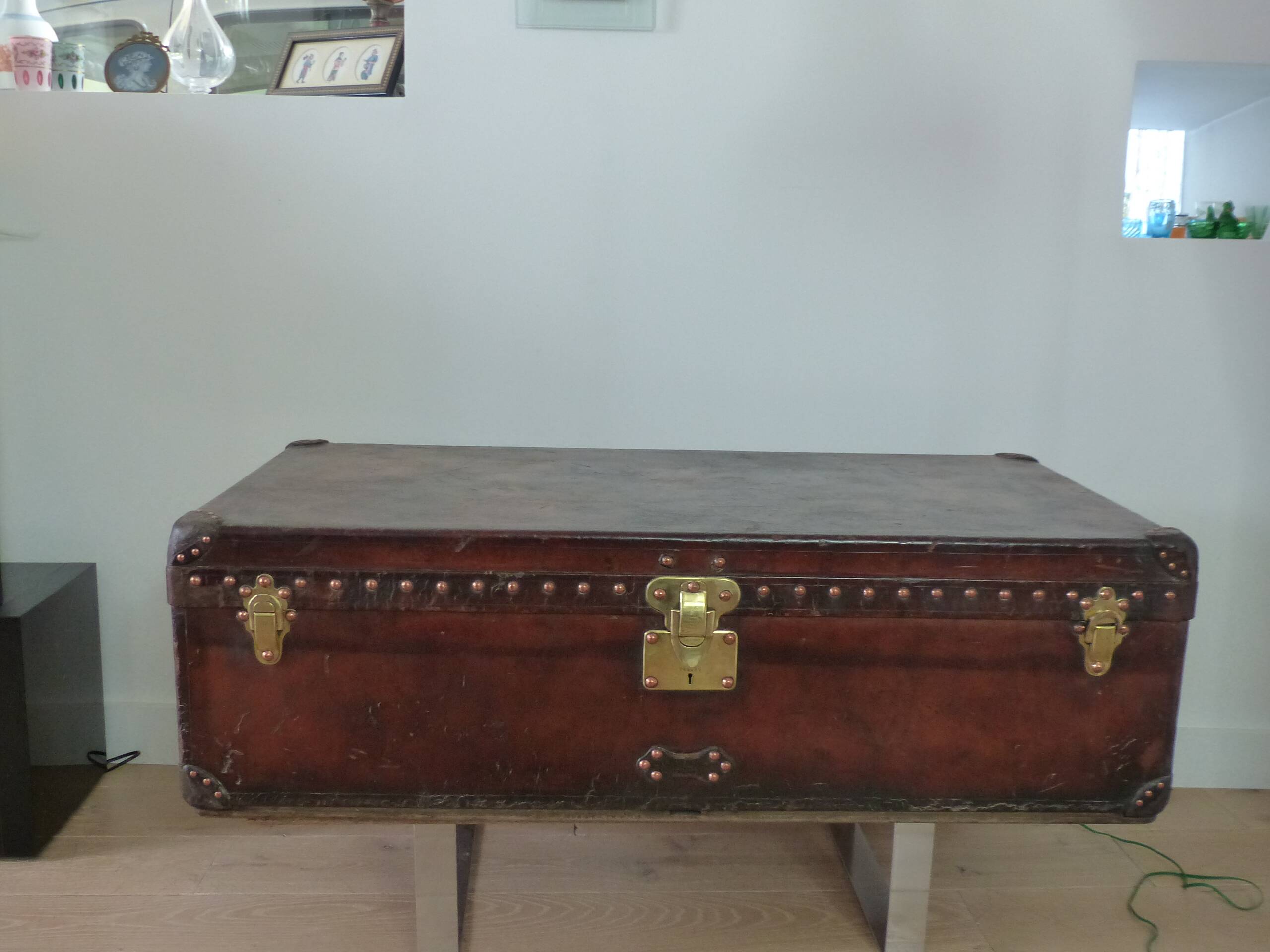 Louis Vuitton leather cabin trunk
