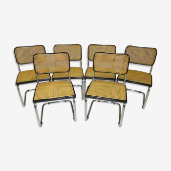 Suite de 6 chaises Cesca B32 Marcel Breuer 1980