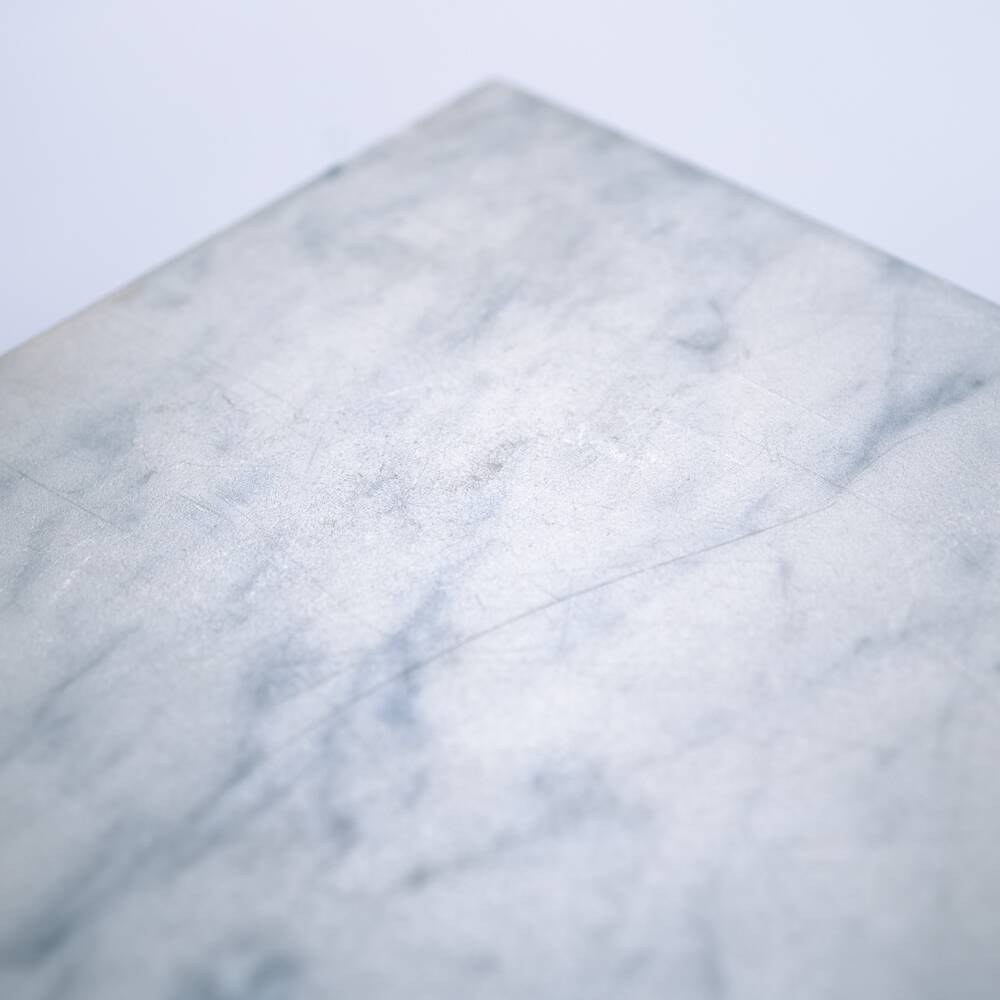 Table basse réglable en marbre noir et blanc italien, années 1980