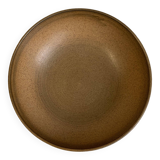 Longchamp glazed stoneware salad bowl, dating from the 1970s, in brown tones