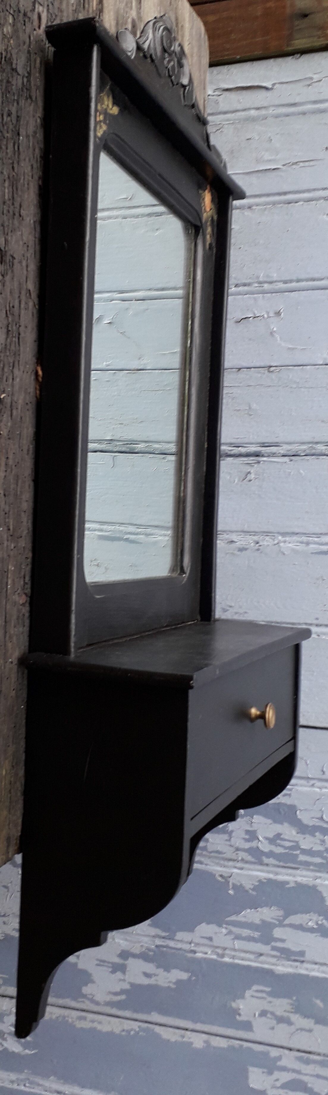 Mirror with Napoleon III shelf 41x90cm