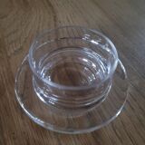 Butter dish with crystal glass dome