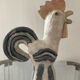 Vintage coq from the 60s in glazed stoneware