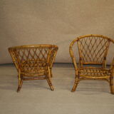 vintage rattan living room