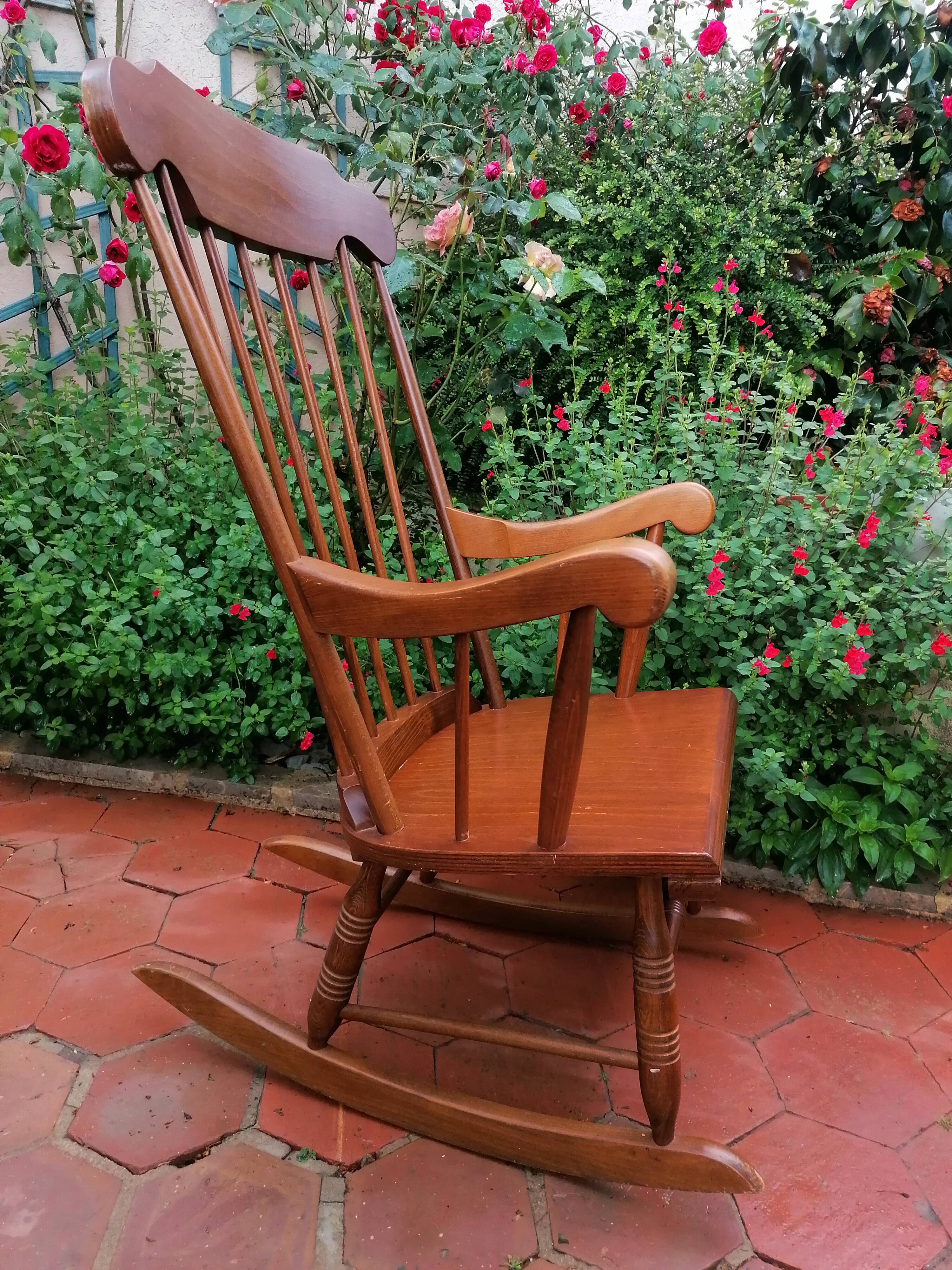 Wooden rocking chair