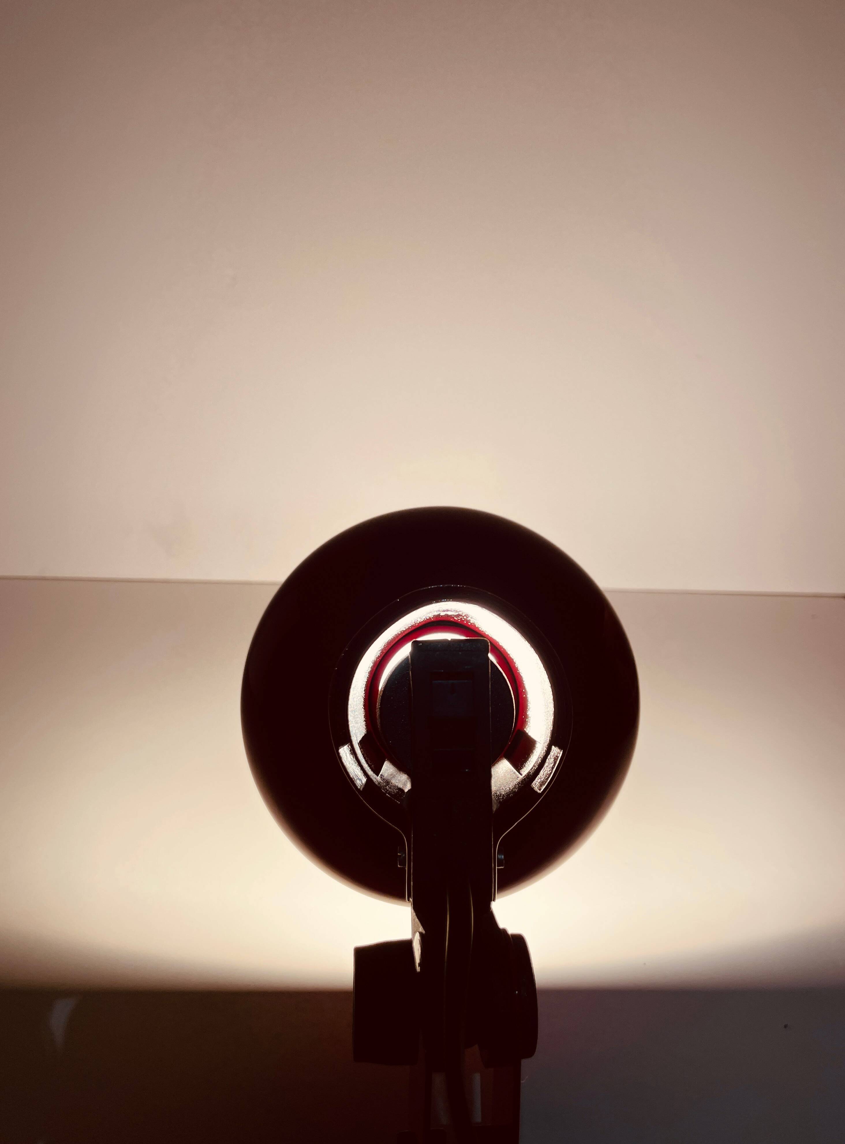Red lamp with vice, ART, 1980s