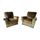 Paire de fauteuils en velours "Jean Roche "