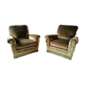 Pair of velvet armchairs "Jean Roche"