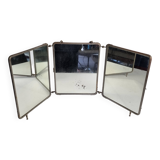 Triptych barber mirror to pose or hang 1900