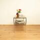 Television shelf, chrome frame with 2 levels, vintage from the 60s