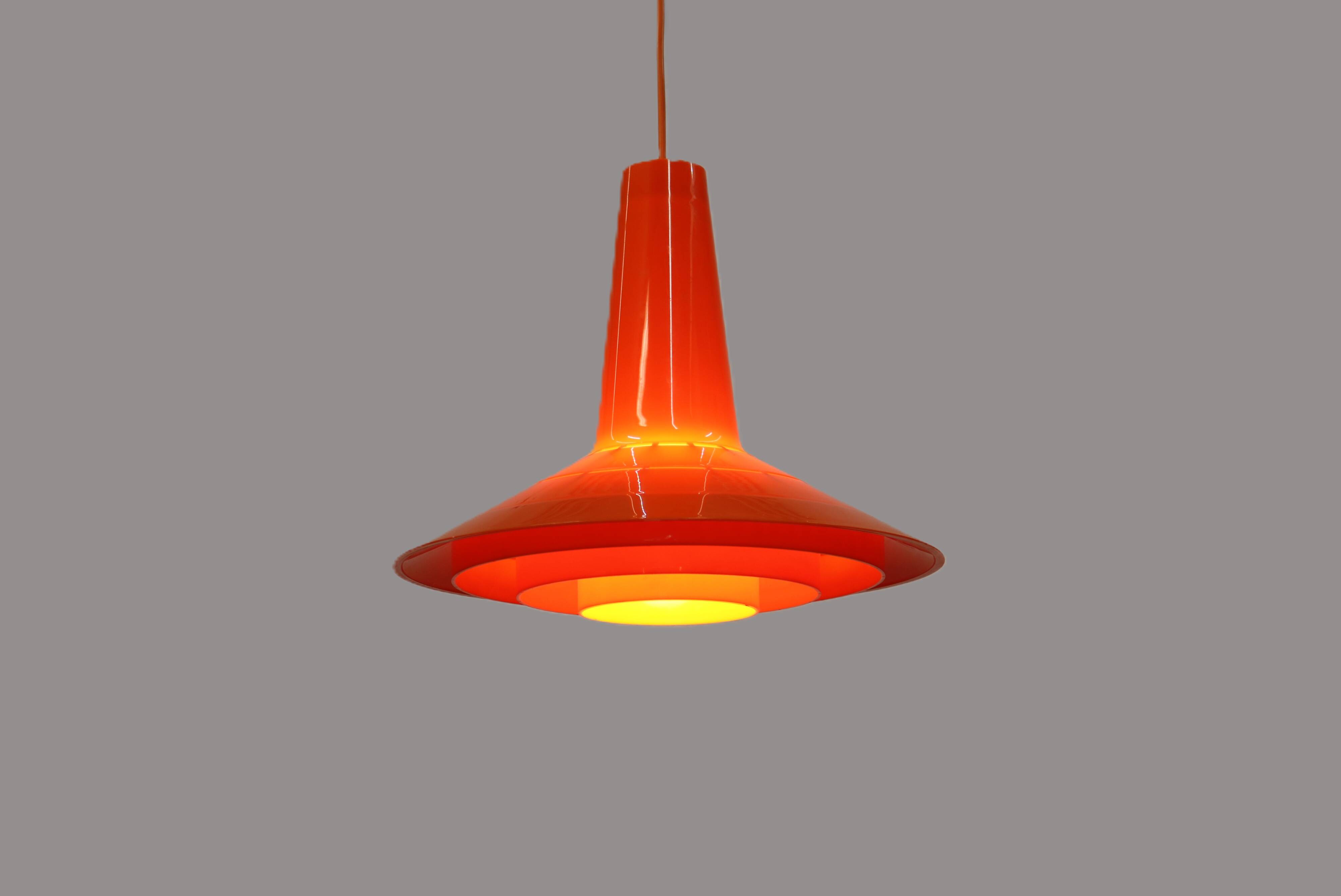 Danish Plastic Design Pendant - Bent Karlby - Schroder Kemi - space age