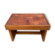 1960 Angel Pazmino leather bedside table