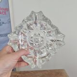 Old glass ashtray, square
