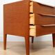 A vintage Danish mid-century bedside table attributed to Kai Kristiansen