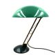 Mid-century green and brass table lamp, Italy 1960s