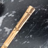 Set of 12 old brass teaspoons