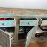 Buffet veining patinated paint