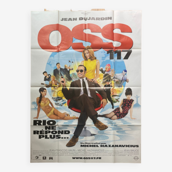 Affiche cinéma originale "OSS 117 Rio ne répond plus" Jean Dujardin