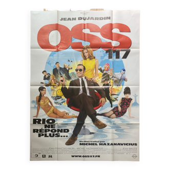 Affiche cinéma originale "OSS 117 Rio ne répond plus" Jean Dujardin