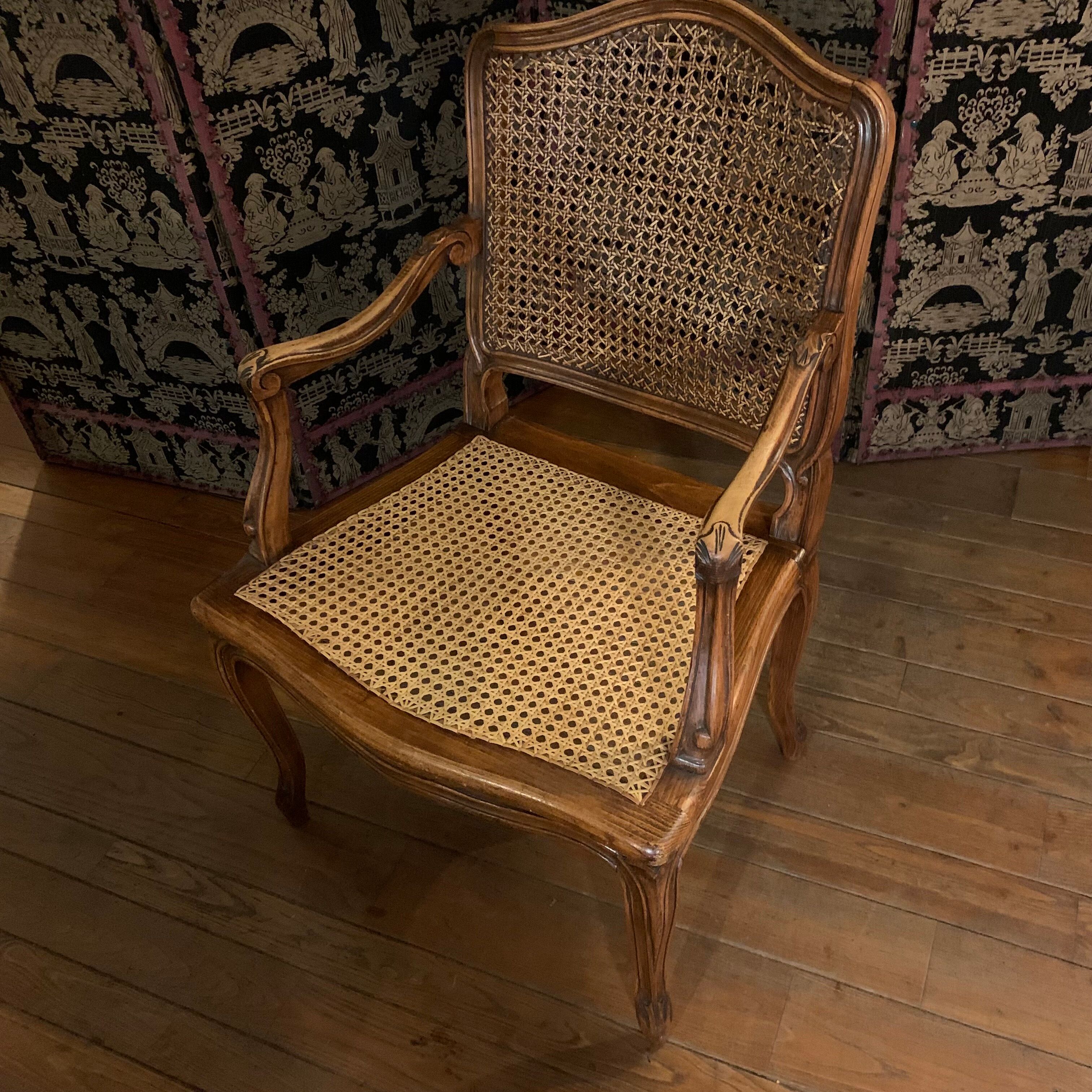 Regency canned armchair