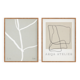 Pair of giclee prints, abstract wall art set of two, 50x70cm