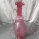 Carafe in blown glass color heart of pigeon