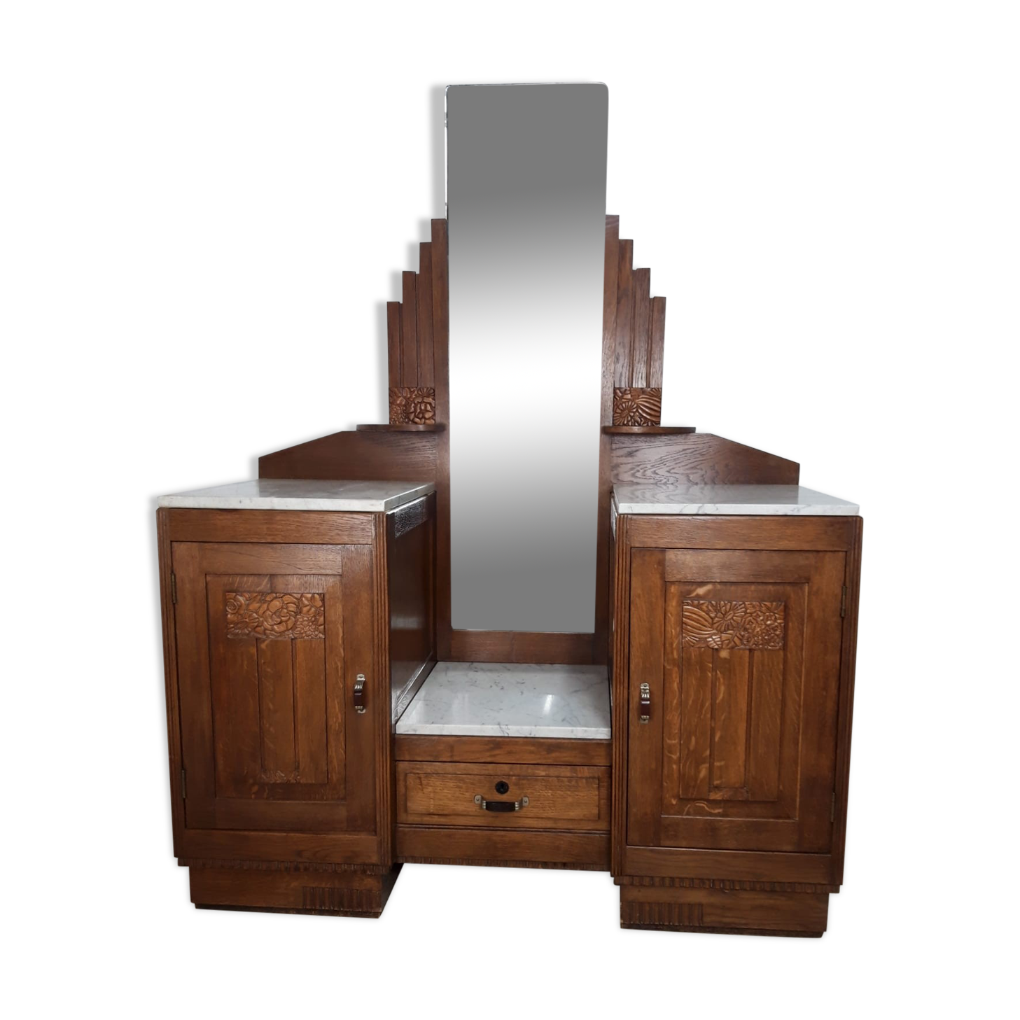 Vintage art deco cabinet with mirror