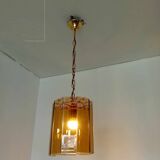 50s/60s pendant light in gold metal