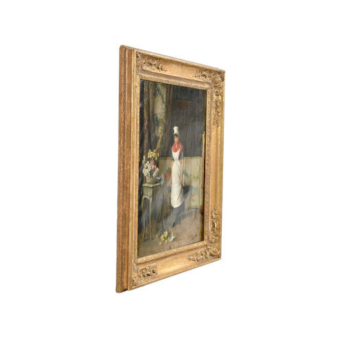 Painting "Soubrette" signed Auguste Serrure