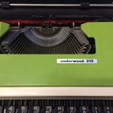 Underwood 315 olive green portable mechanical typewriter - 70s