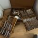 Silver metal cutlery set of 112