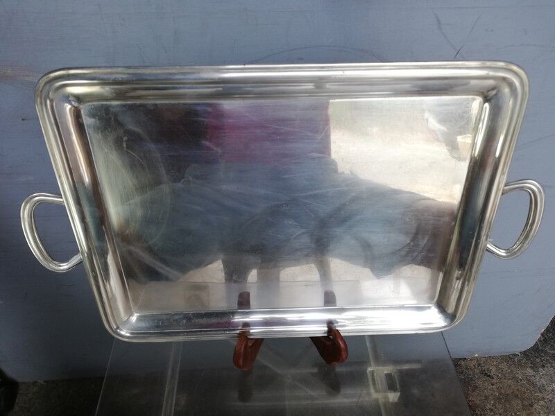 Silver metal plate / tray ep 1940 Stork punch
