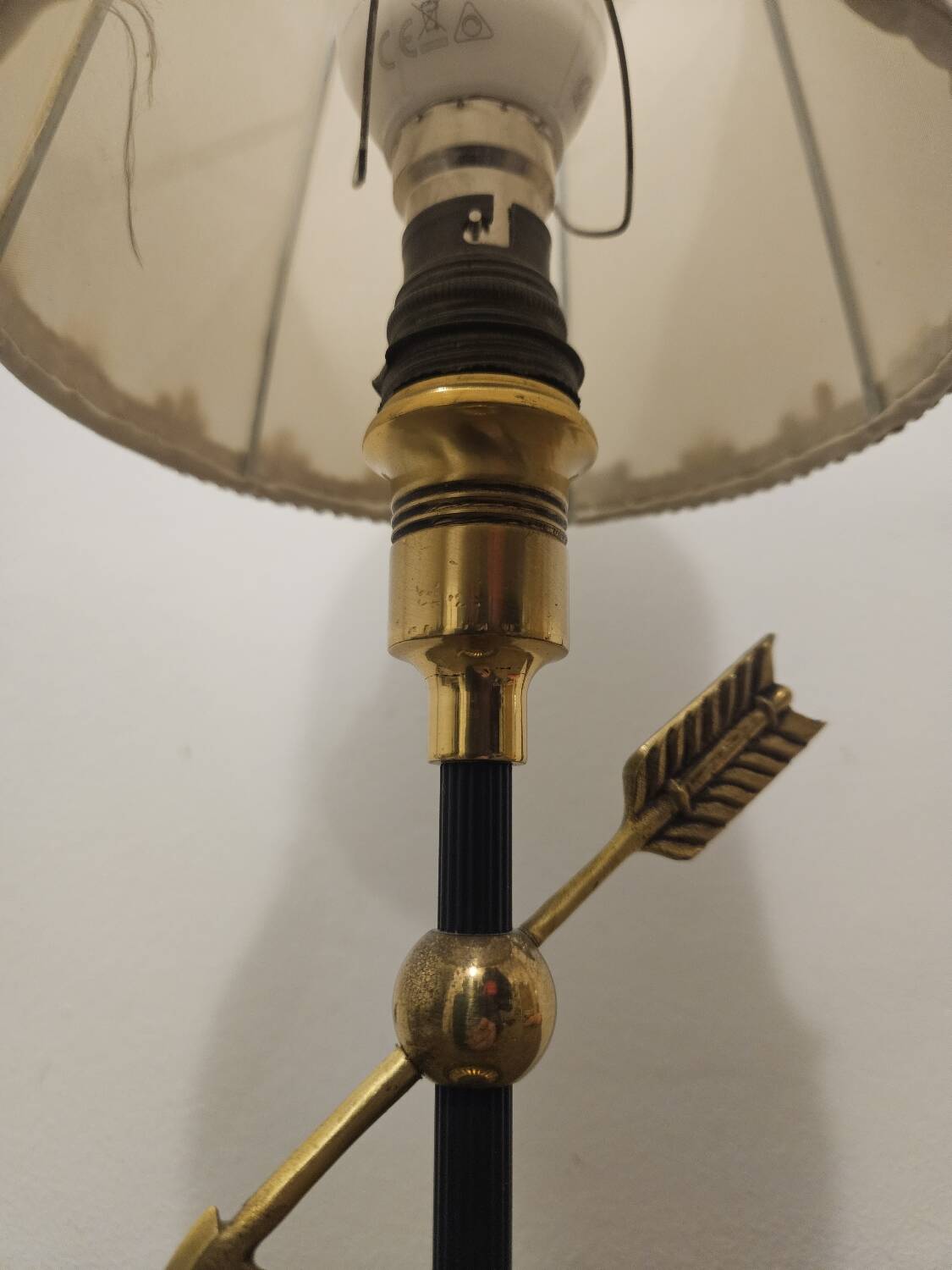 Suggested title: Vintage table lamp "Cupid's Arrow" 50s