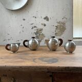 Art Deco pewter teapot set René Delavan