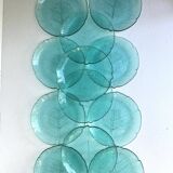 Dessert plates glass leaf