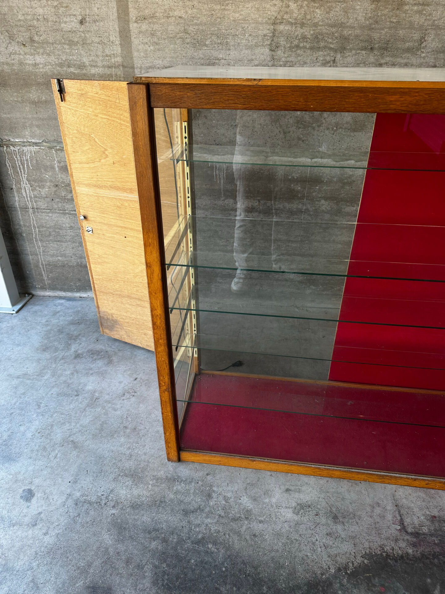 Antique shop display cabinet, 1930s