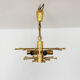 Gilded ice glass chandelier by J.T. Kalmar for Franken KG