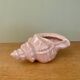 Vintage shell pot cover in pink pearly ceramic