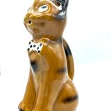 Pitcher slurry cat in faience