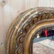 Louis Philippe mirror gilded with gold leaf, mercury mirror from the 19th century.