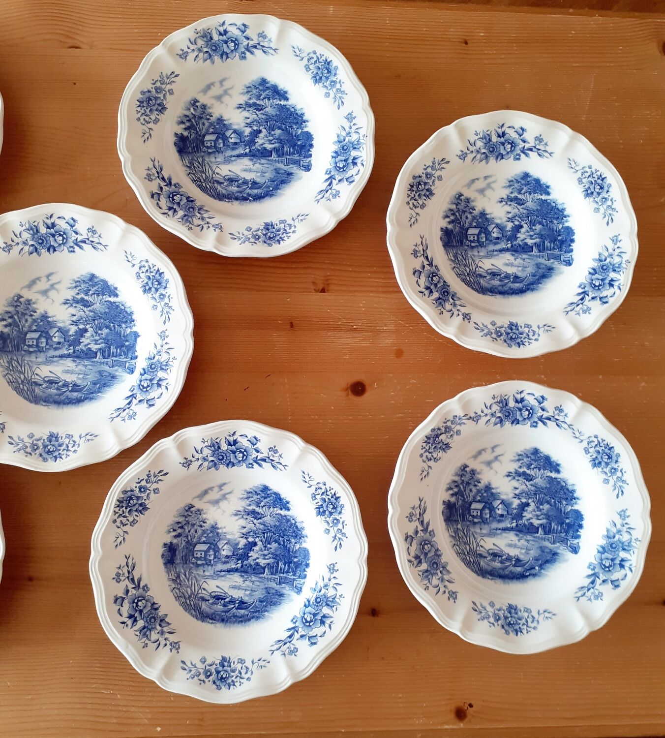 Hollow plates Sarreguemines "romantic"