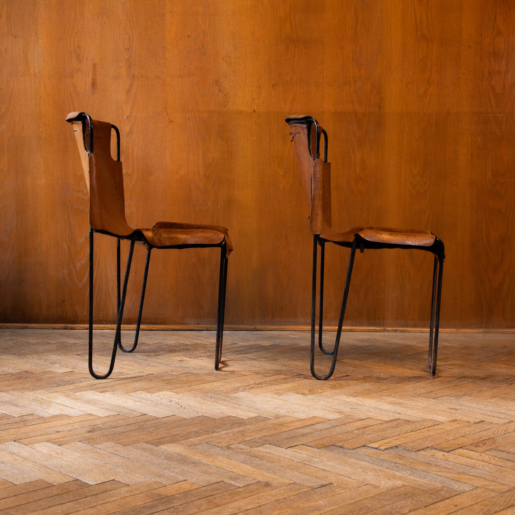 Stackable chairs by Raoul Guys, France 1950s